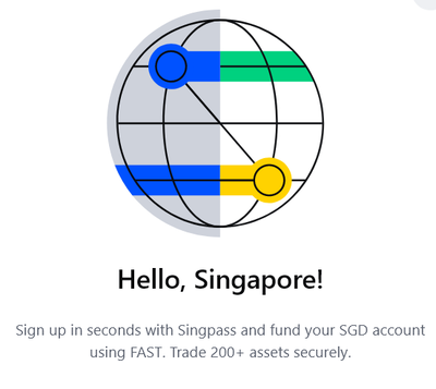 Singapore users can sign up with Singpass and fund their accounts conveniently with FAST