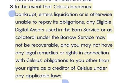 excerpt from section 13 of the Terms of Use agreement